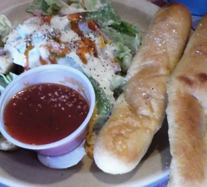 Salad and Bread Sticks